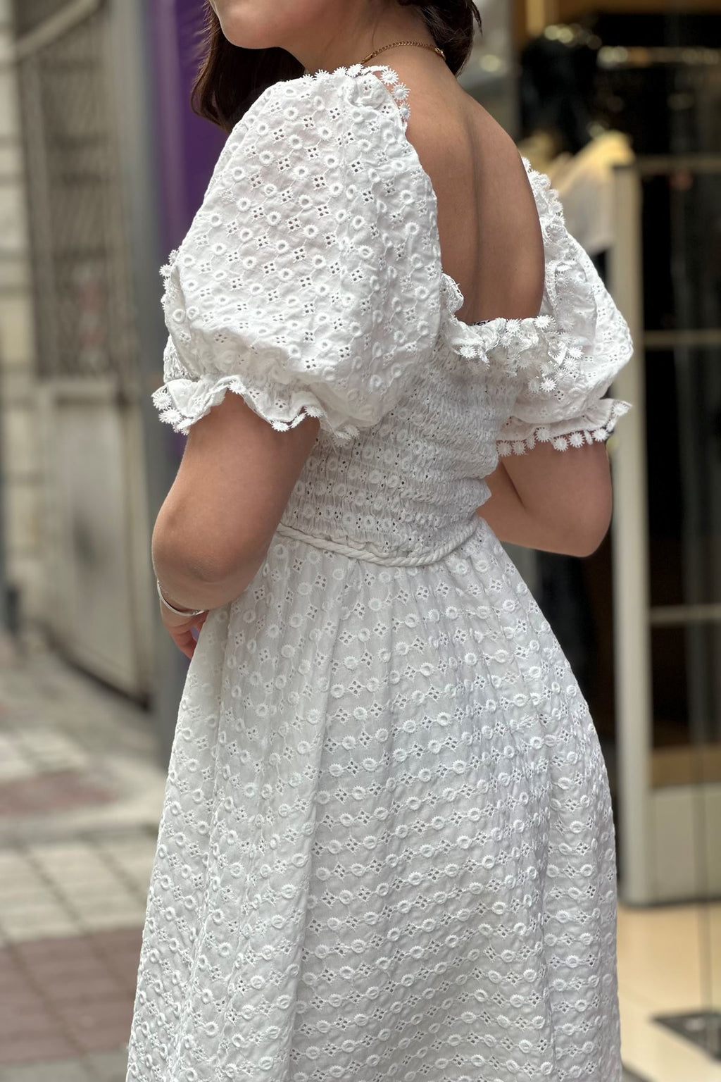 Robe Élise Florale – Broderie Anglaise 100% Coton &amp; Charme Romantique