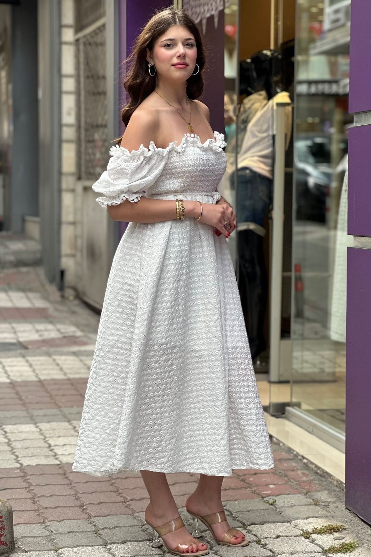Robe Élise Florale – Broderie Anglaise 100% Coton &amp; Charme Romantique