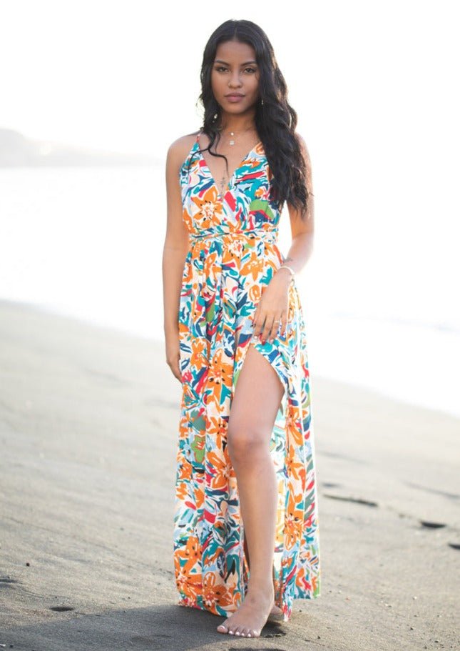 robe longue motif colorée 16