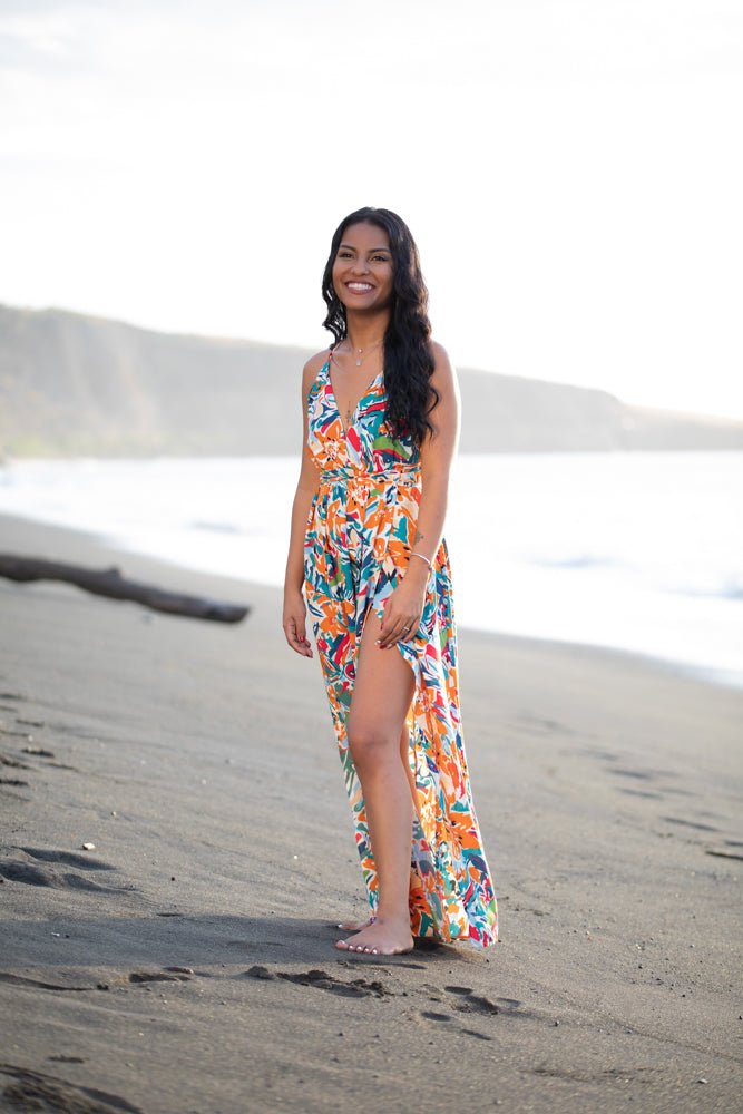 robe longue motif colorée 13