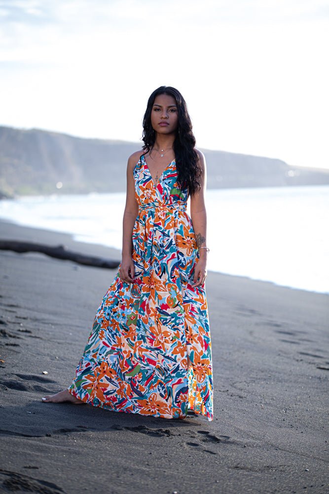 robe longue motif colorée 12