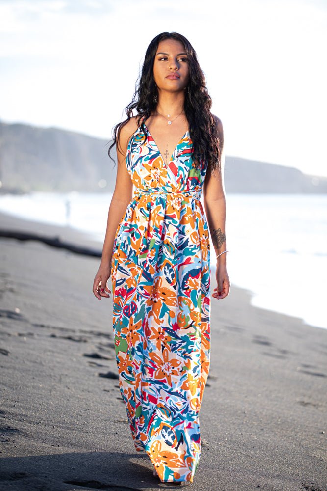 robe longue motif colorée 11