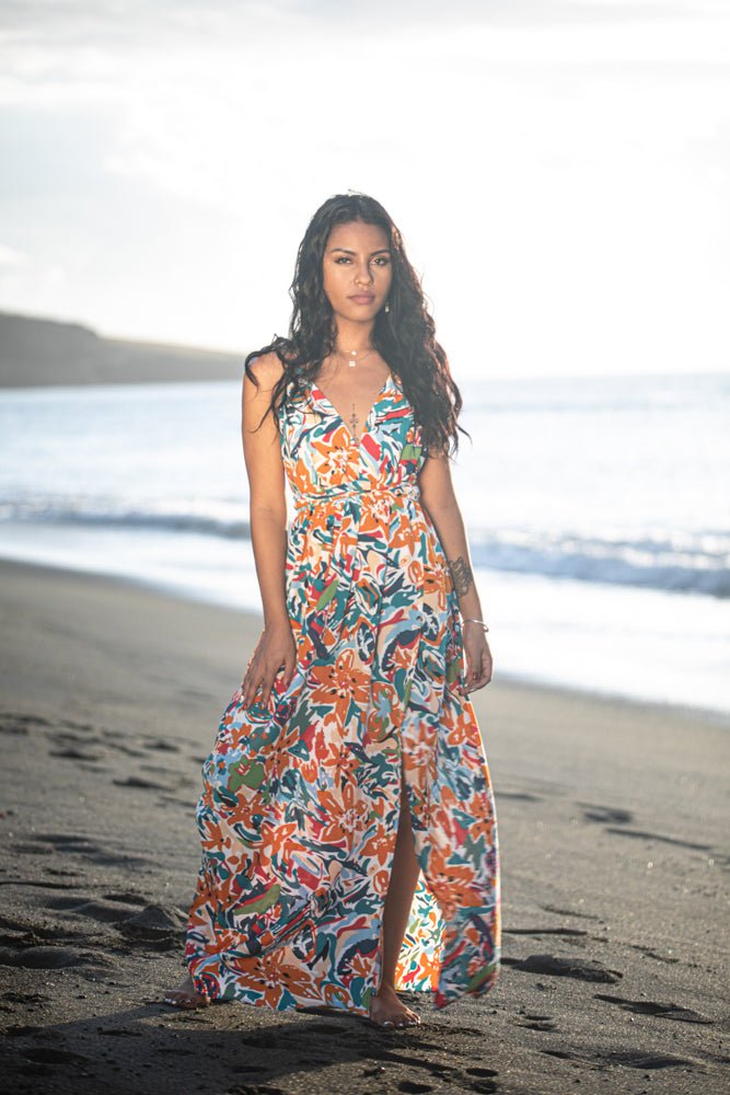 robe longue motif colorée 9