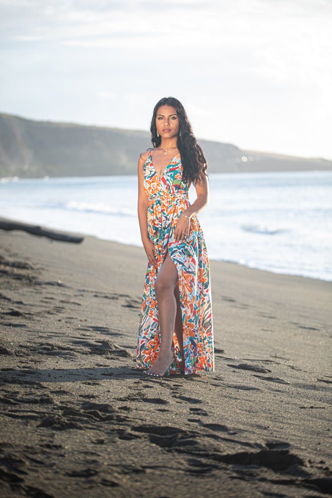 robe longue motif colorée 6