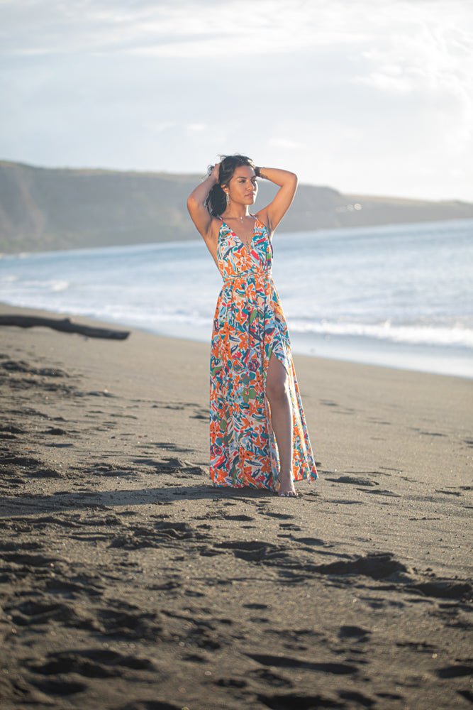 robe longue motif colorée 5