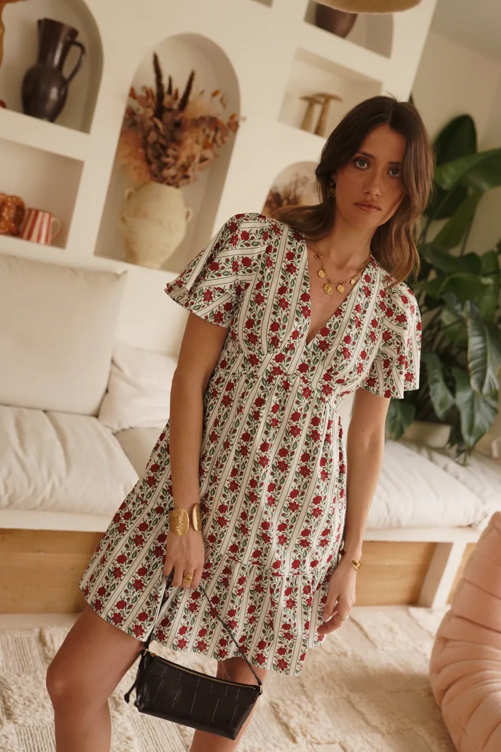 Robe “Livia Provençale” – Robe Courte Fleurie 100% Coton