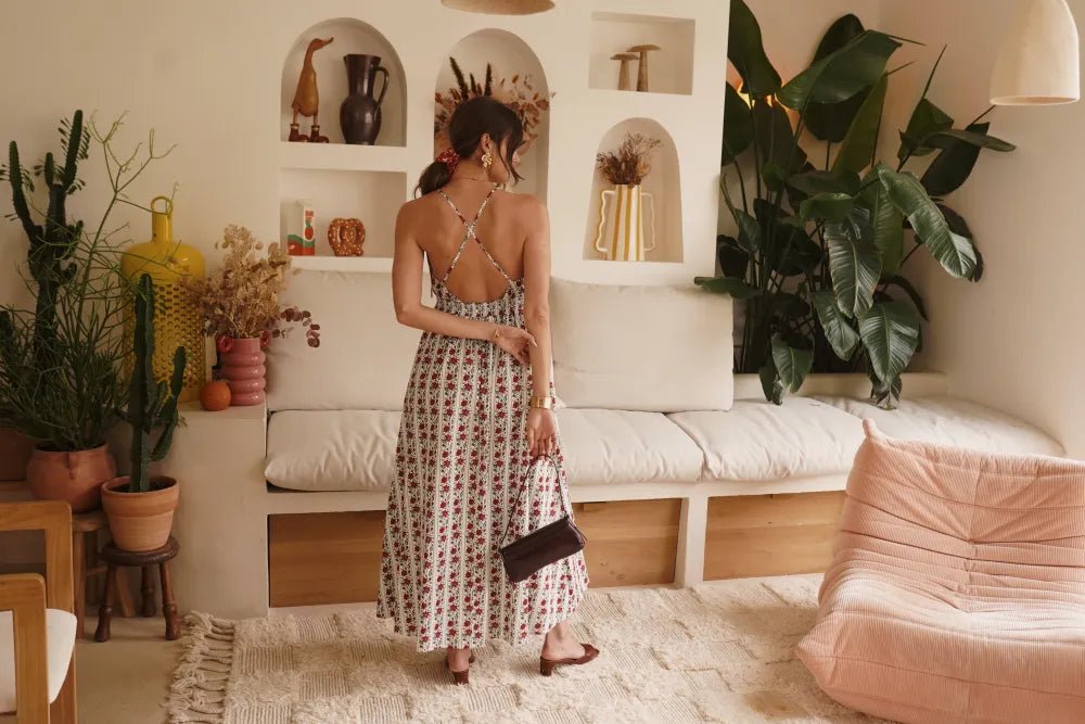 Robe Mia – Longue Robe Fleurie Bohème Chic en Coton (100% coton)