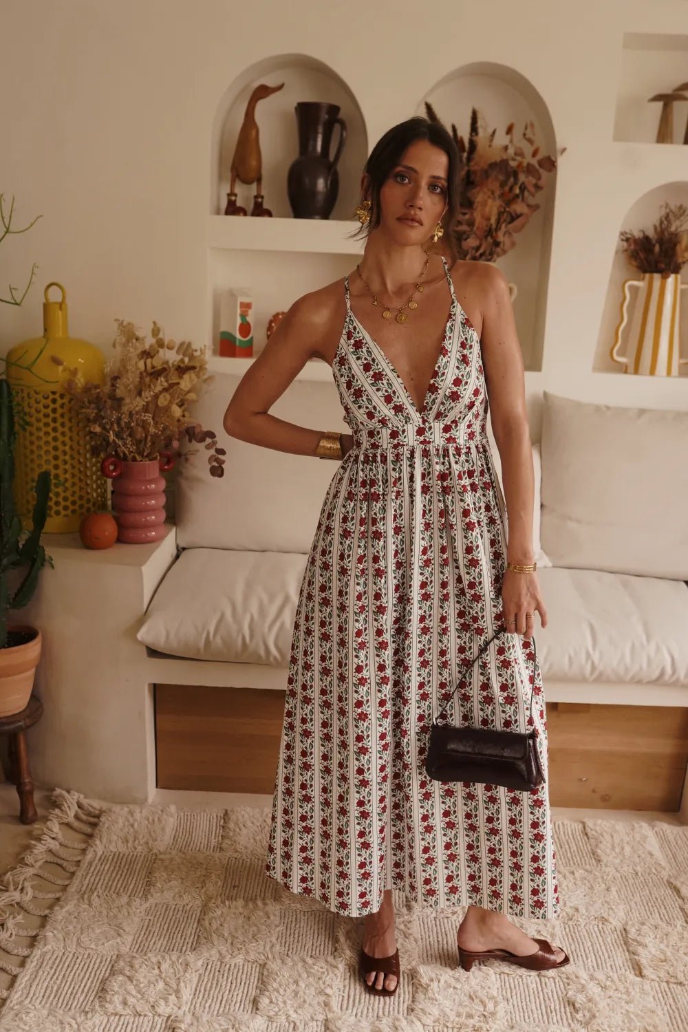 Robe Mia – Longue Robe Fleurie Bohème Chic en Coton (100% coton)