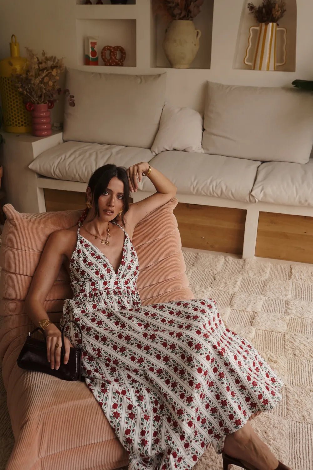 Robe Mia – Longue Robe Fleurie Bohème Chic en Coton (100% coton)