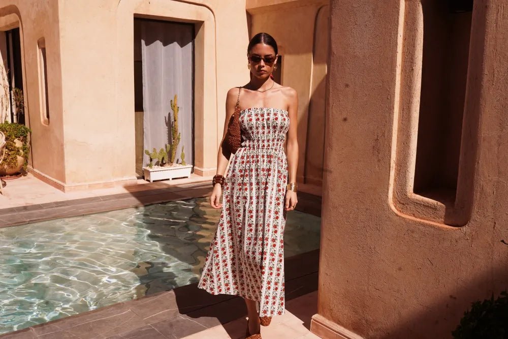 Robe longue été en coton 100% – Palma Solaire