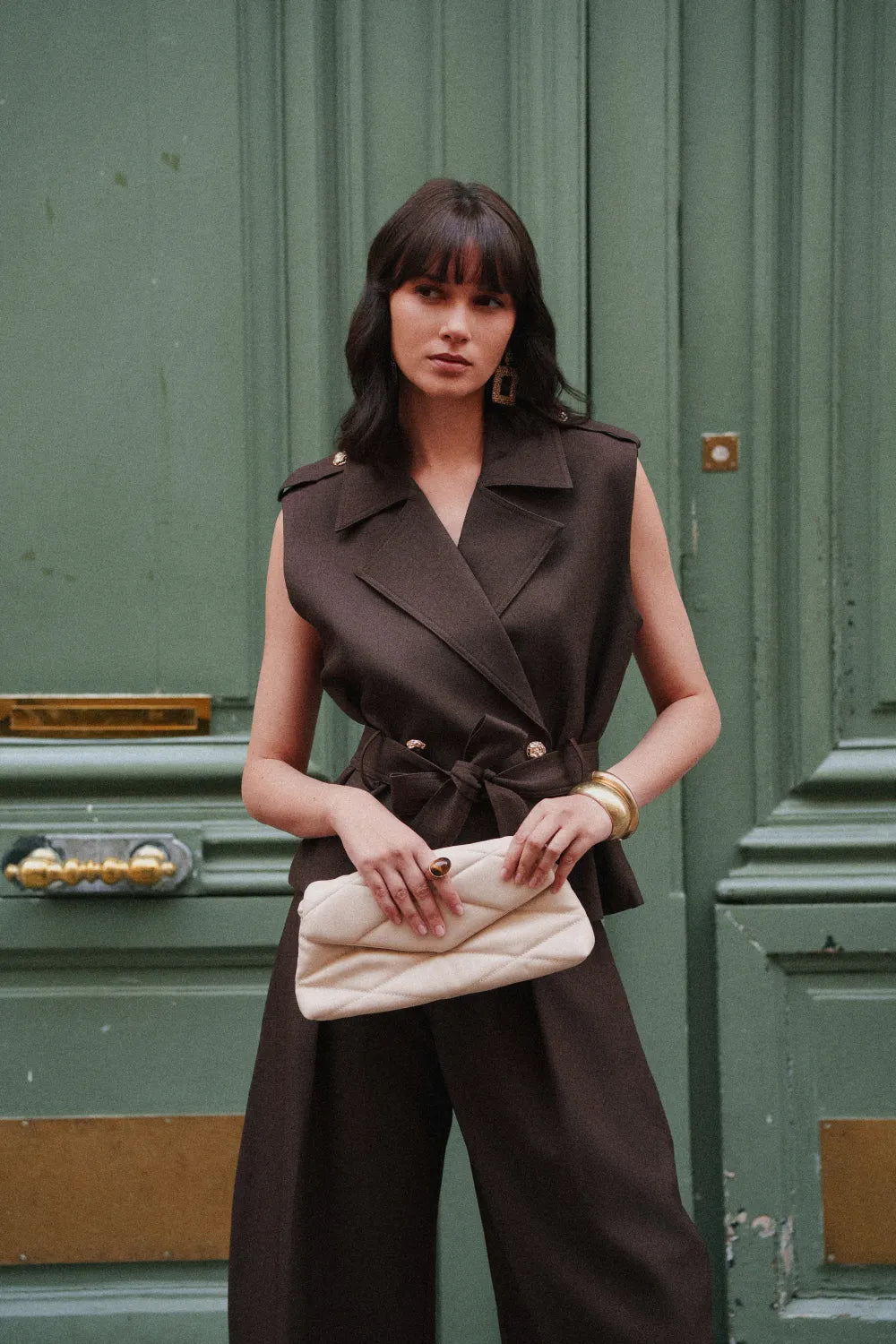 Ensemble tailleur femme chocolat | RUTH COLLECTION