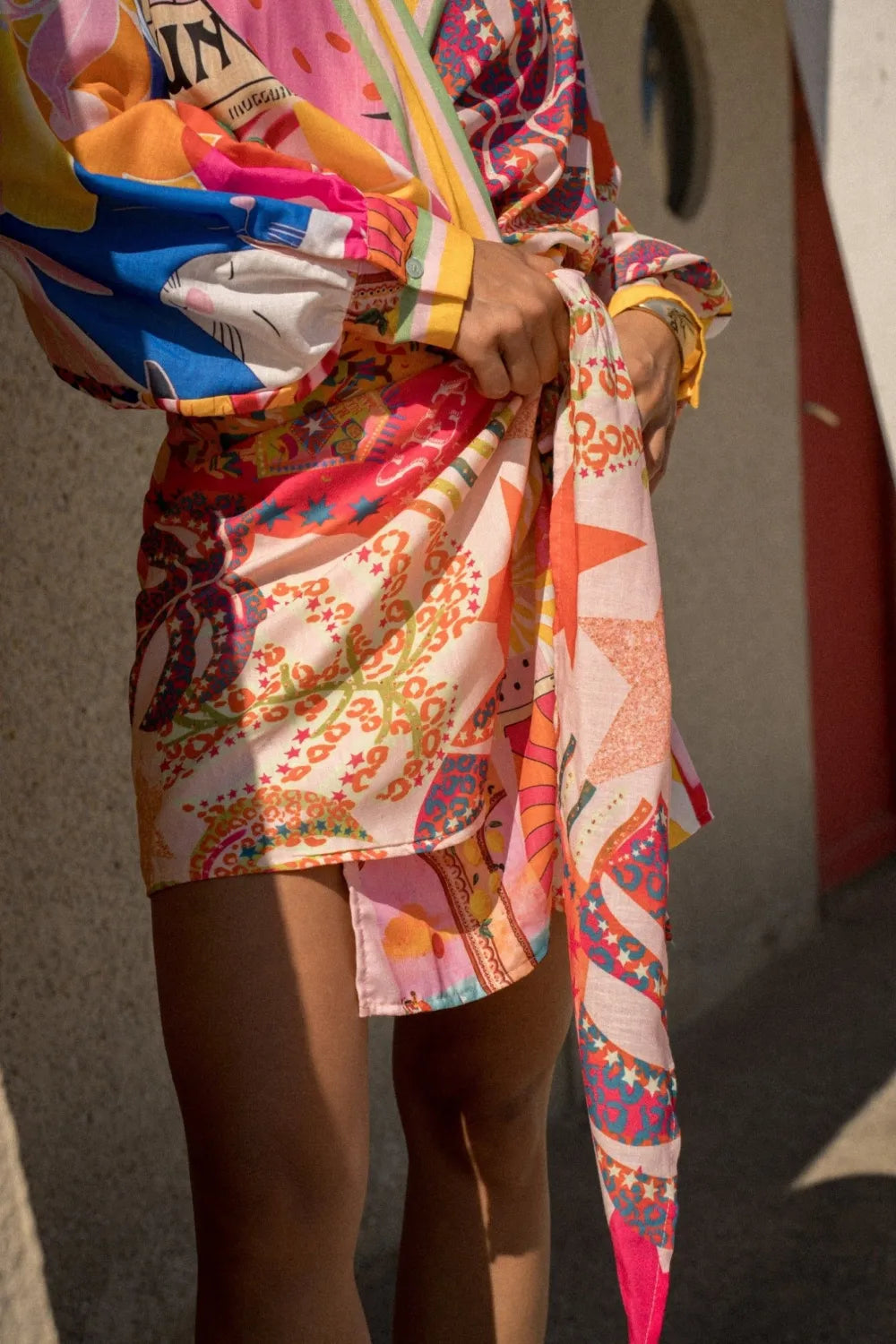 Robe Portefeuille Soléa – Robe kimono colorée en coton