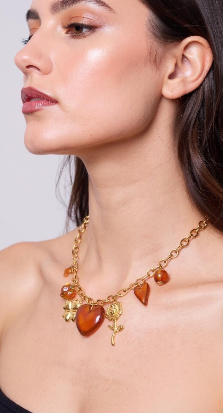 Collier Sarah – Éclat Doré &amp; Douceur d’Ambre - Edition limitée