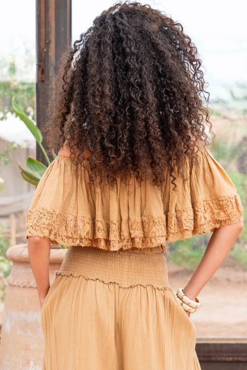 Ensemble Marrakech – Top Volanté & Pantalon Large en Coton Bio - Ruth Collection