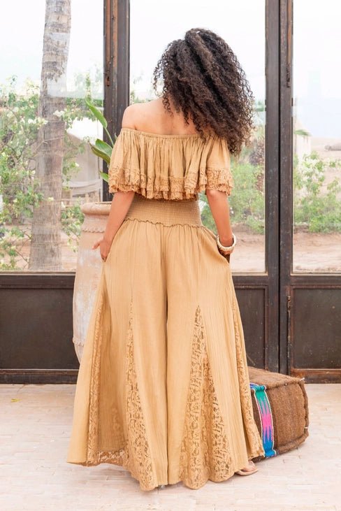 Ensemble Marrakech – Top Volanté & Pantalon Large en Coton Bio - Ruth Collection