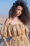 Robe Sahara – Longue Bohème Épaules Dénudées en Coton Bio - Ruth Collection