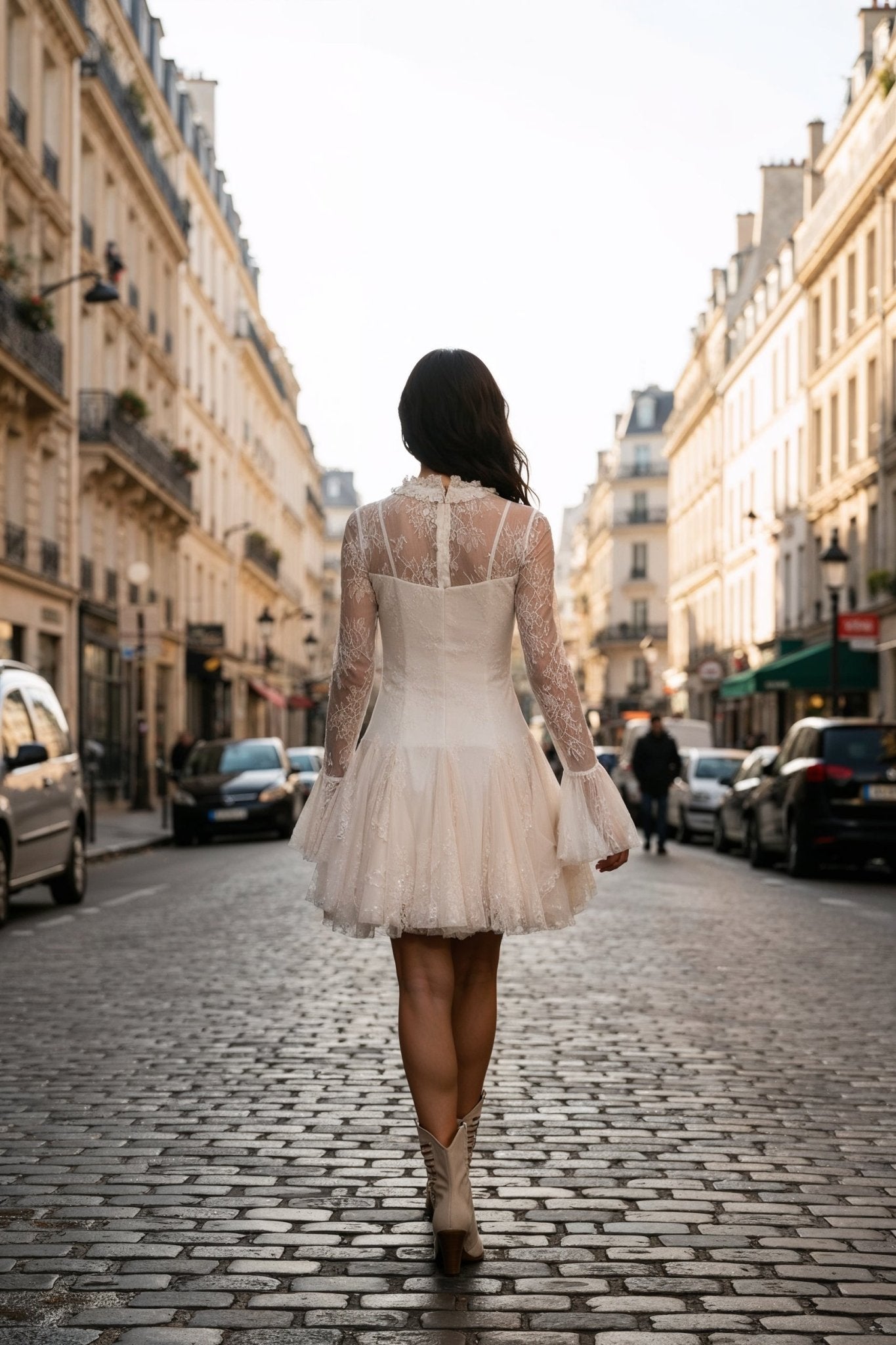 Robe Grâce d’Éden – Mini robe en dentelle élégante
