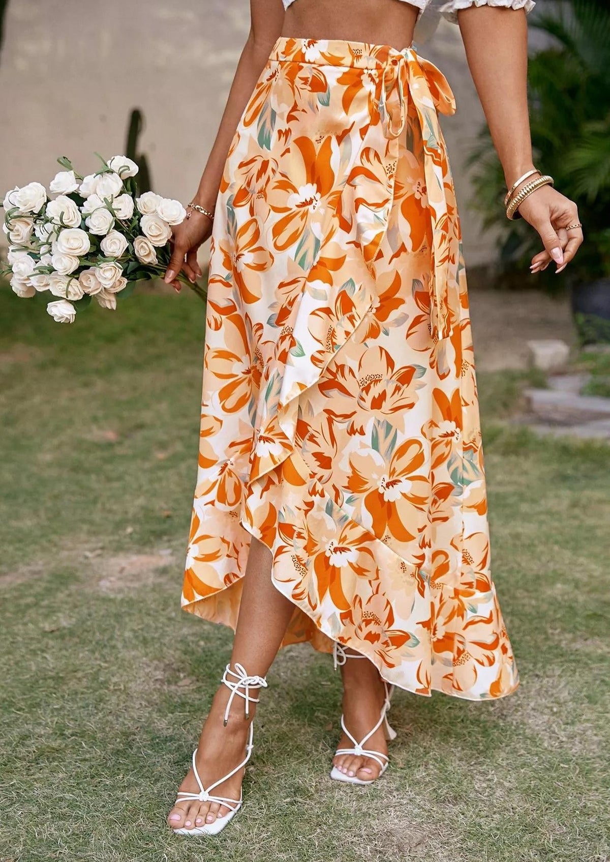robe fleur orange 4